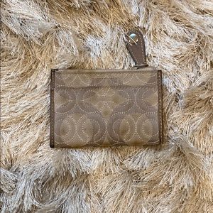 Coach Silver Coin Purse/ Card Holder/ Mini Wallet